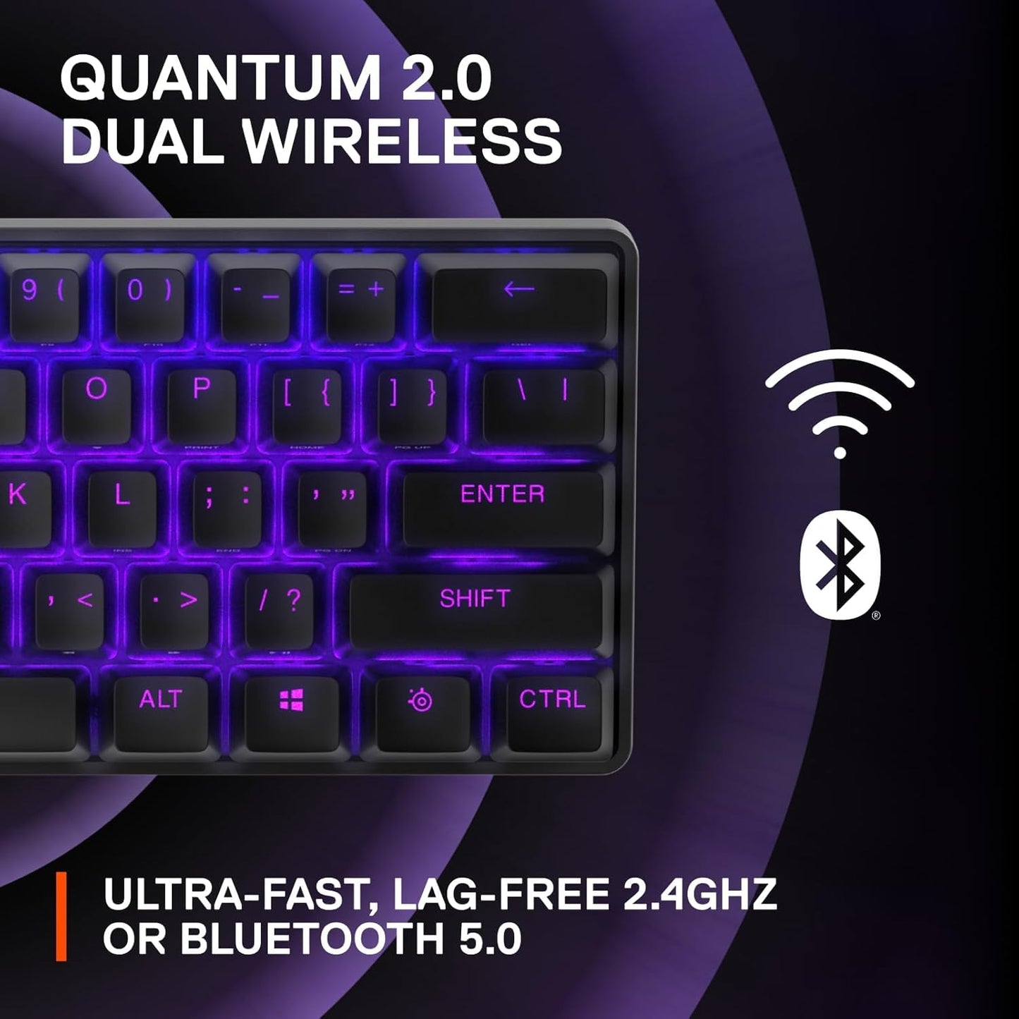 Tiny Titan of Typing: The Hypermagnetic Wizard Wand for Gaming Gods - RGB Glitz & Glam - Bluetooth Sorcery - USB-C Potion Included!