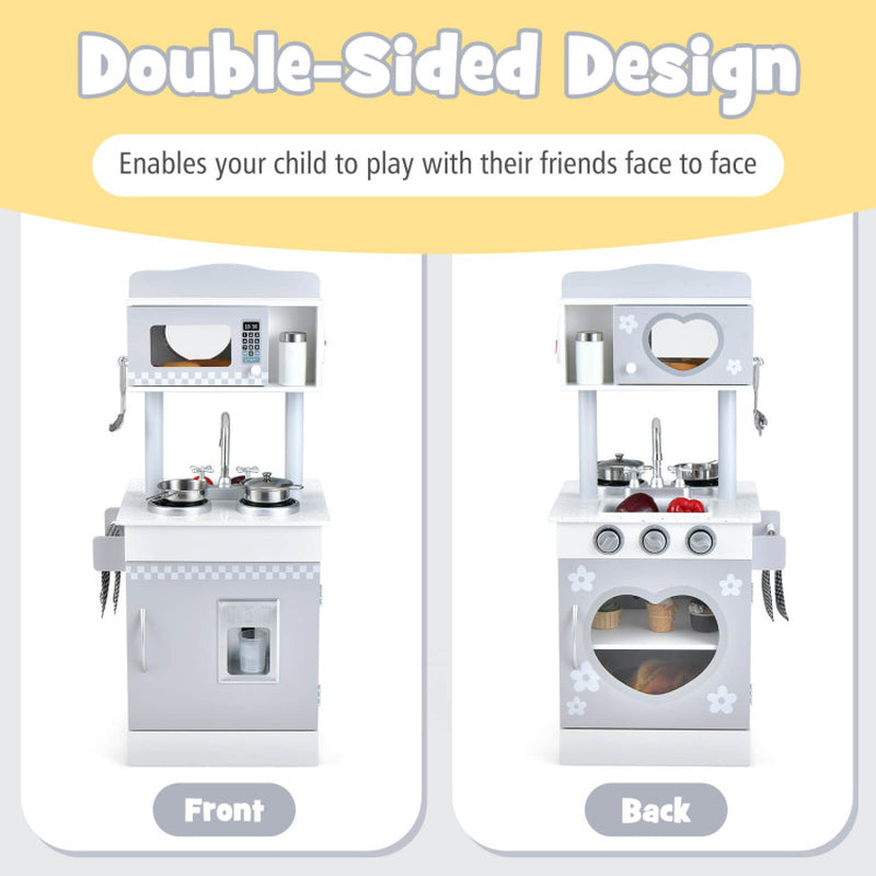 Chef Pretend Kitchen Playset with Cooking Oven and Sink for Toddlers